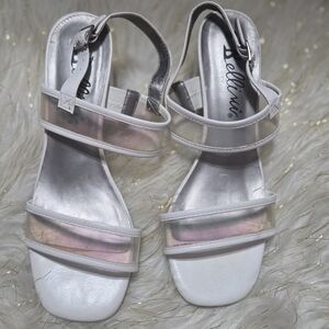 Bellini Women's White and Silver Sandals